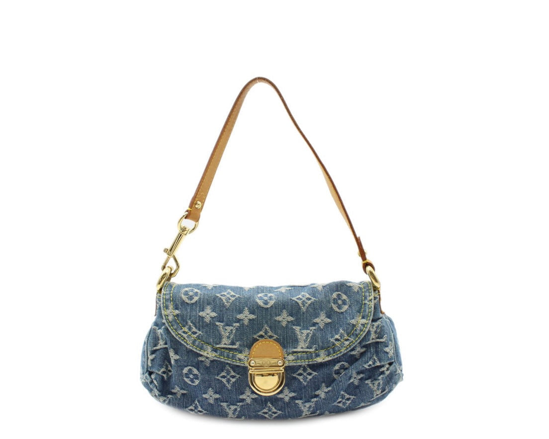 Vintage denim shoulder bag